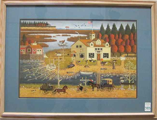 Appraisal: CHARLES WYSOCKI LIMITED EDITION PRINT American - titled ''Carver Coggins