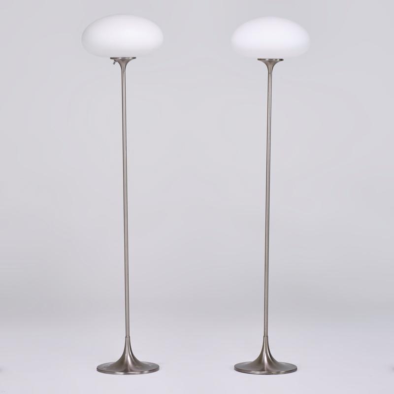 Appraisal: BILL CURRY LAUREL LAMP CO Pair of mushroom floor lamps