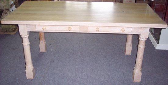 Appraisal: A kitchen table by Mark Wilkinson gun barrel legs fitted