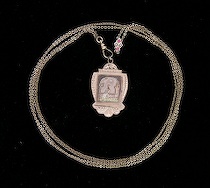 Appraisal: Victorian Slider Chain Peacock Locket ca th Century Locket with