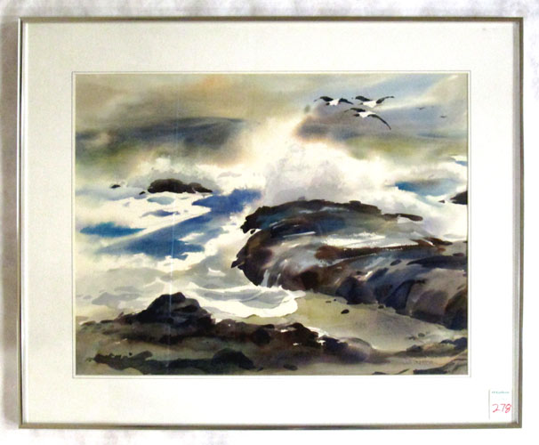 Appraisal: JEROME PRIEBE GASTON WATERCOLOR ON PAPER California - Wave California