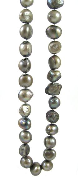 Appraisal: OPERA LENGTH BAROQUE GREY PEARL NECKLACE measuring inches in length