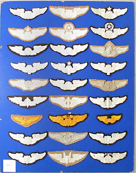 Appraisal: A lot of World War era silk embroidered aviation wings