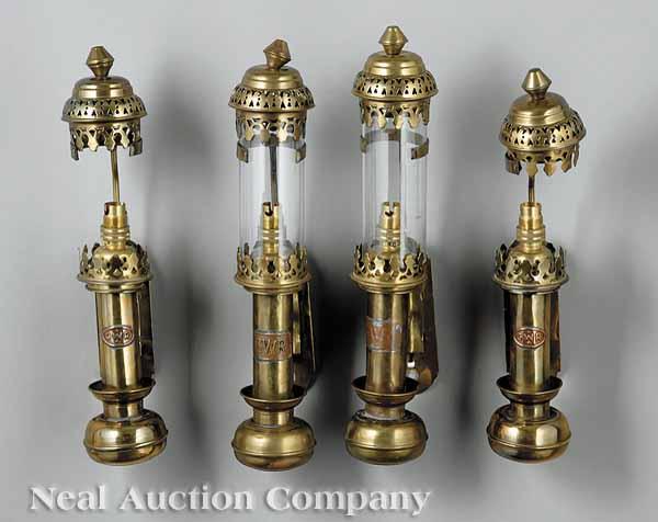 Appraisal: A Set of Four English Great Western Railway Brass Train