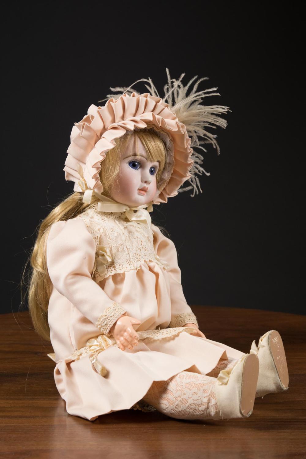 Appraisal: JULES STEINER PARIS ATTRIBUTED BISQUE HEAD DOLL A bisque socket