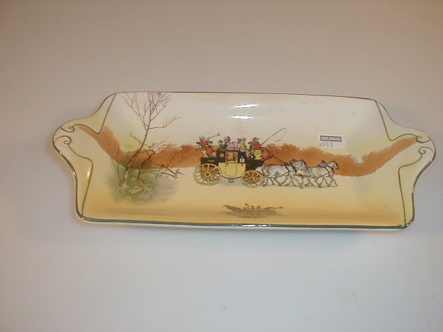 Appraisal: A Royal Doulton Coaching Days sandwich tray wide