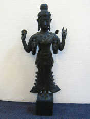 Appraisal: A late th early th century cast bronze Buddhist deity