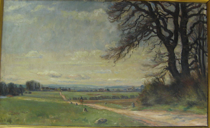 Appraisal: AUGUST TORSLEFF oil on canvas Denmark - Summer landscape with