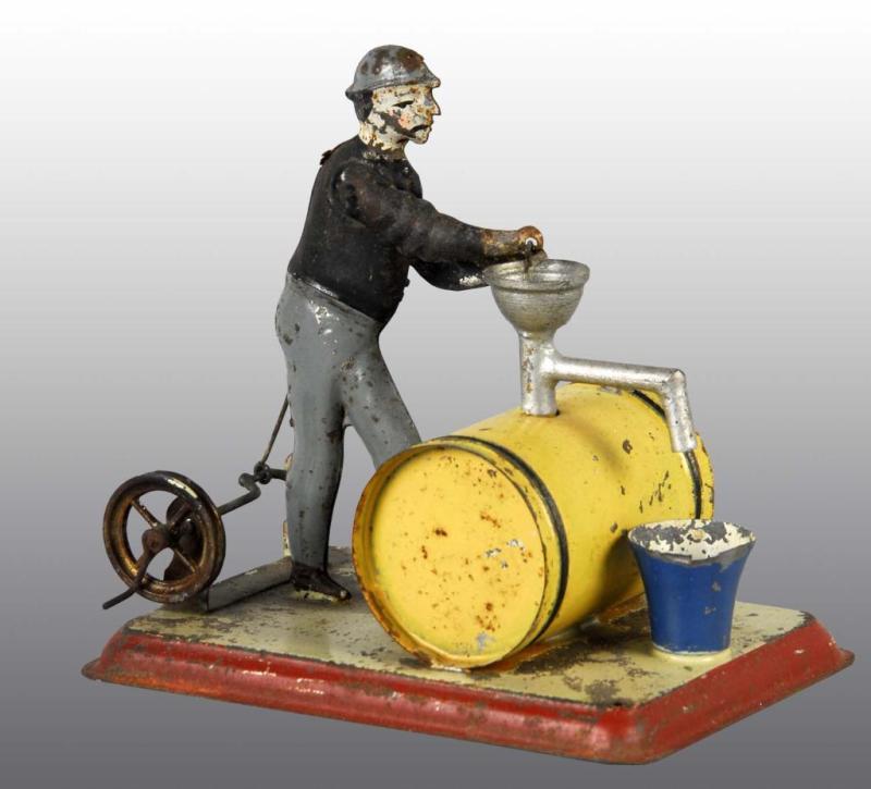 Appraisal: Tin Hand-Painted Steam Accessory Winemaker Toy Description German Made circa