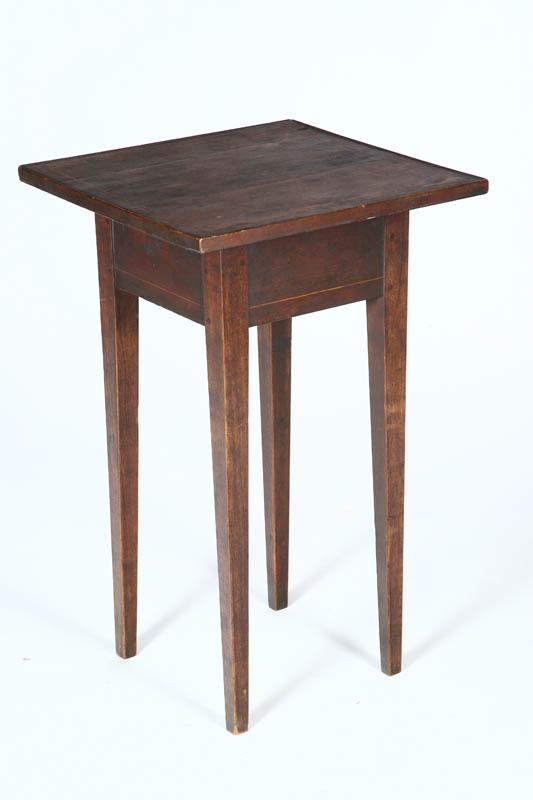 Appraisal: INLAID COUNTRY HEPPLEWHITE SMALL TABLE American early th century cherry