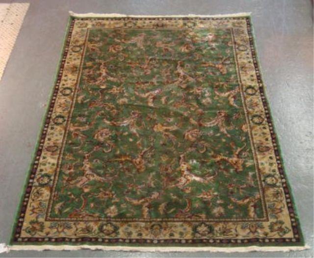 Appraisal: Handmade Silk Open Field Carpet Dimensions ' x '