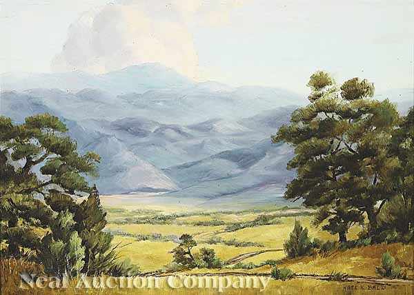 Appraisal: Kate Krause Ball Mrs Preston American Texas - Mountainous Landscape