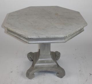 Appraisal: American Empire style painted pedestal table American Empire style painted