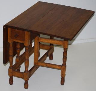 Appraisal: Th C Childs Gate Leg Table Th Century On Drawer