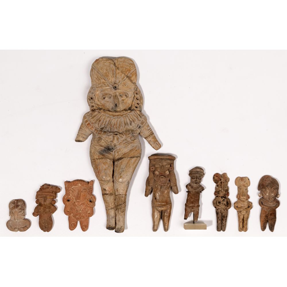 Appraisal: PRE-COLUMBIAN FIGURINE ASSORTMENT items of the Pretty Woman in various