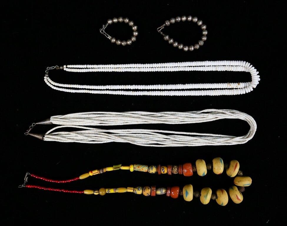 Appraisal: Lot of beaded jewelry necklaces - with sterling clasp small