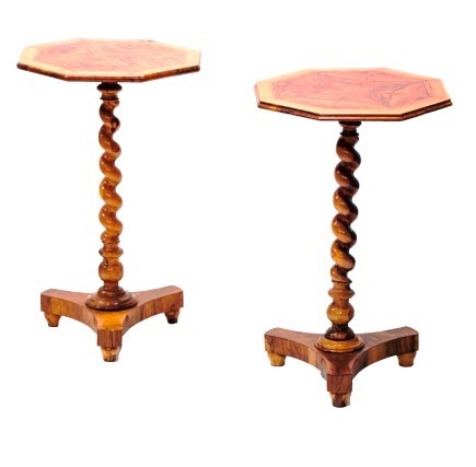 Appraisal: A near pair of th century fruitwood olive wood and