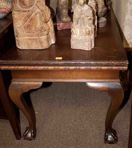 Appraisal: Chippendale style mahogany flip-top coffee table Estimate - No condition