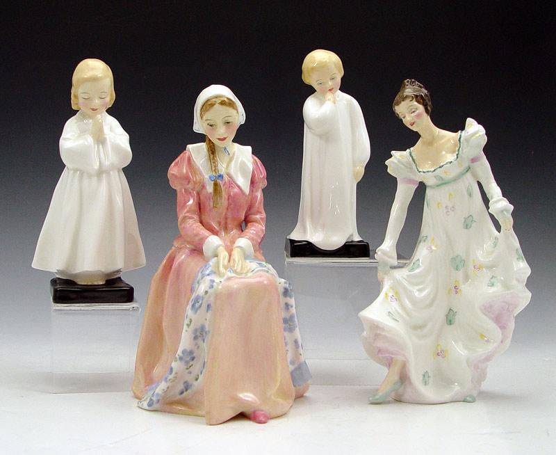 Appraisal: ROYAL DOULTON FIGURINES To include ''Prudence'' HN ''h light crazing