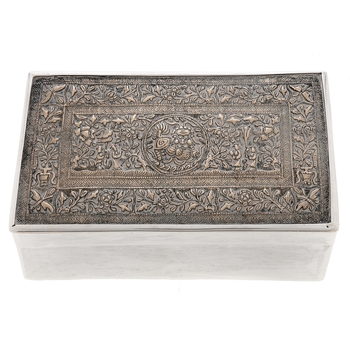 Appraisal: An Indian silver box late th early th c the