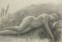 Appraisal: John Hemming Fry American - Reclining Nude Pastel on paper