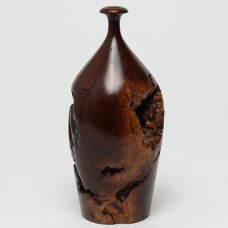 Appraisal: Hap Sakwa Burled Manzanita Wood Turned Vase Hap Sakwa American