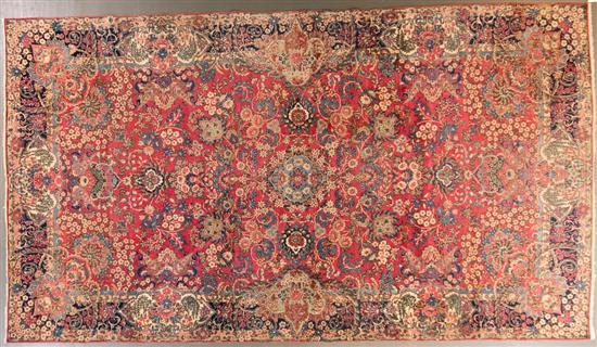 Appraisal: Semi-antique Lavar Kerman carpet Persia circa x