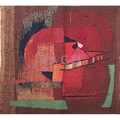 Appraisal: MODERN TAPESTRY Wool abstract pattern s x Condition Report