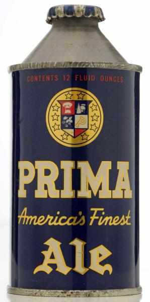 Appraisal: Prima Ale HP Cone Top Beer Can - A very