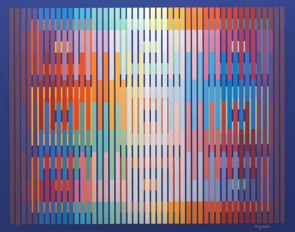 Appraisal: YAACOV AGAM ISRAELI B x sight size New Beginnings Color