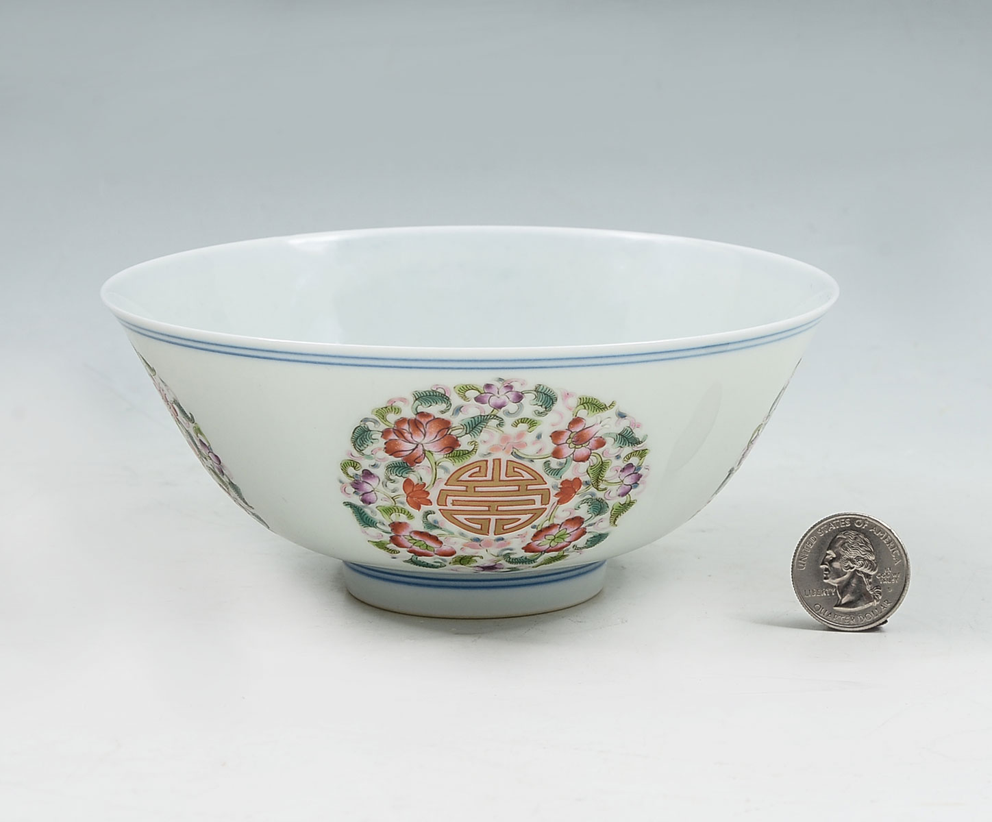 Appraisal: CHINESE EGGSHELL PORCELAIN CUP IN PRESENTATION BOX Chinese eggshell porcelain