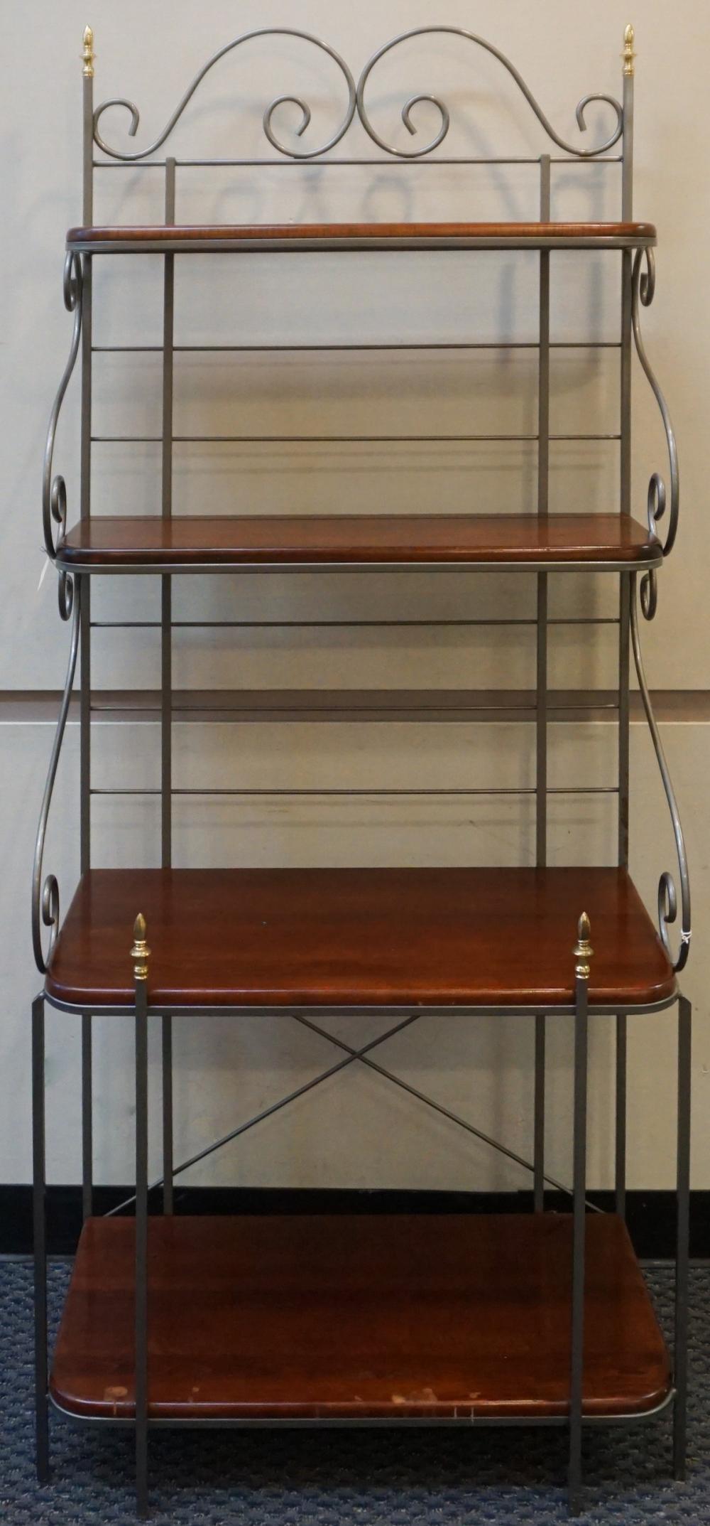 Appraisal: CHARLESTON FORGE BRASS AND STEEL BAKER'S RACK X X IN