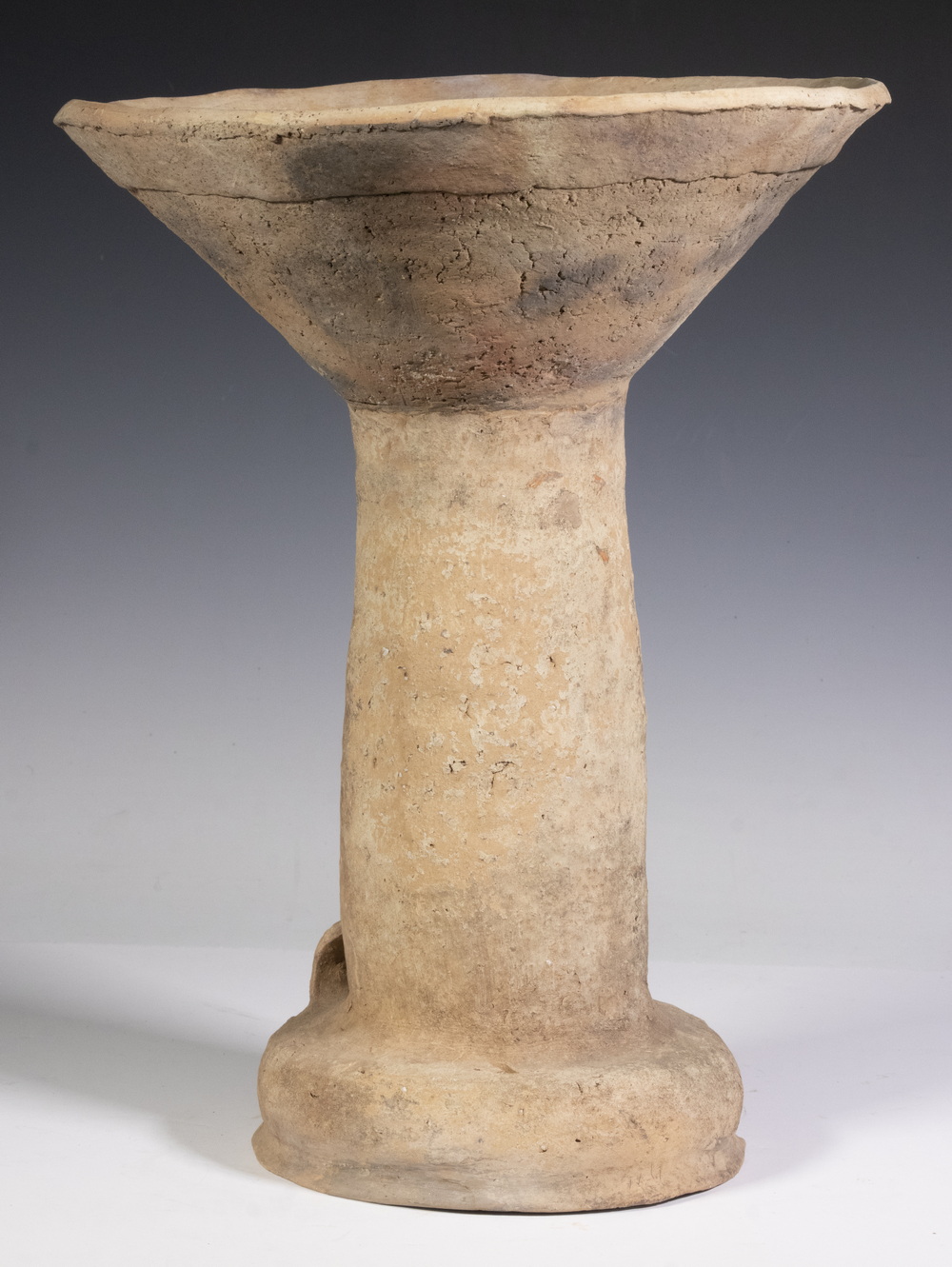 Appraisal: NEOLITHIC CHINESE BACTRIAN OVERSIZED HOLLOW BURIAL CHALICE TH C BC