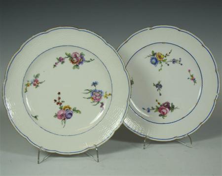 Appraisal: A set of six S vres style plates each plate