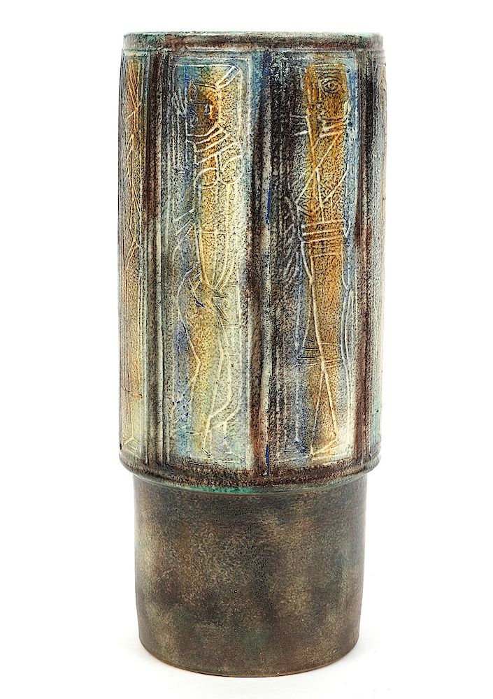 Appraisal: Multicolor Theo and Susan Harlander Pottery Vase Theo and Susan