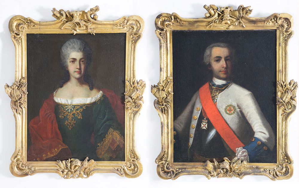 Appraisal: Pair of Portraits Dorothea Augusta Eleonora and Friederich Hermann von