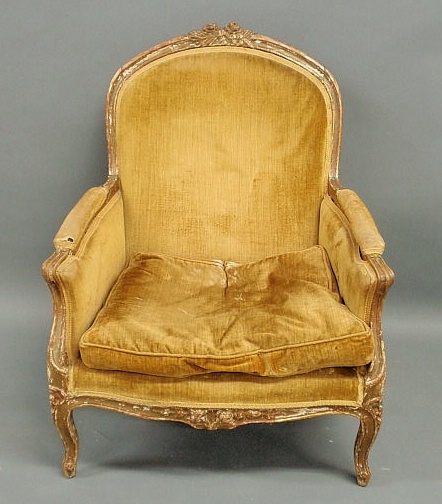 Appraisal: French Provincial style armchair h x w x d seat