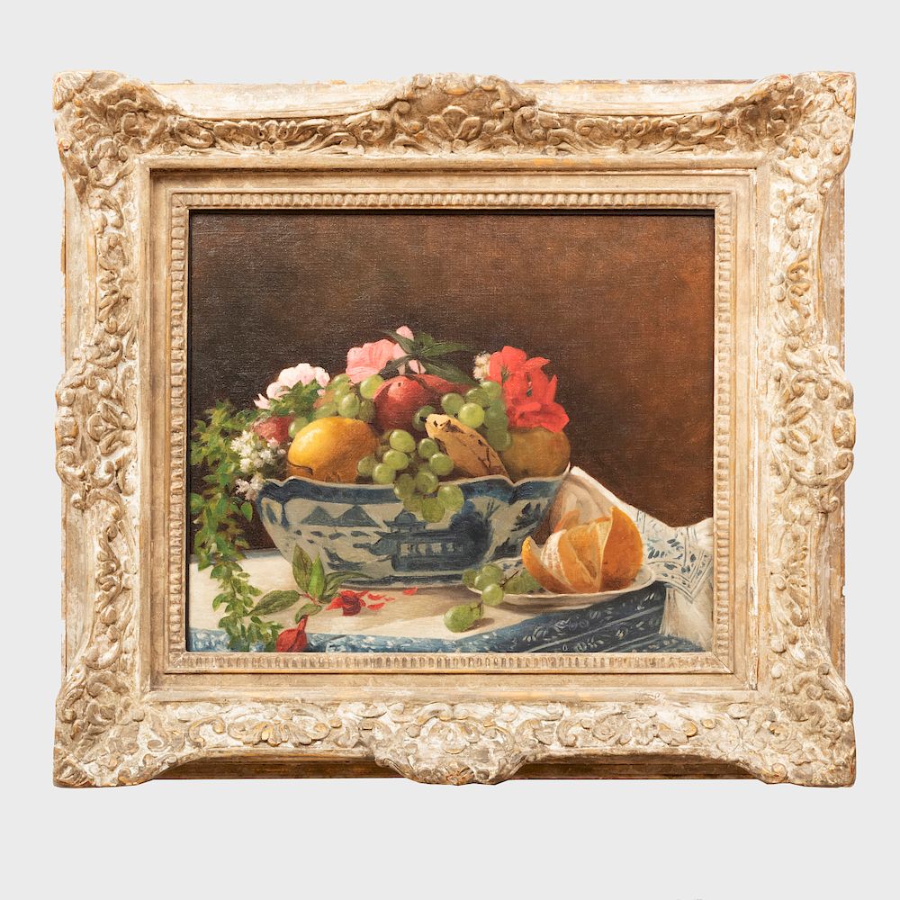 Appraisal: Attributed to Francois Bonvin - Bowl with Fruit and Flowers