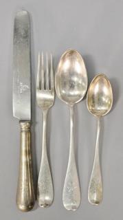 Appraisal: Russian silver flatware set marked on back B C AHK