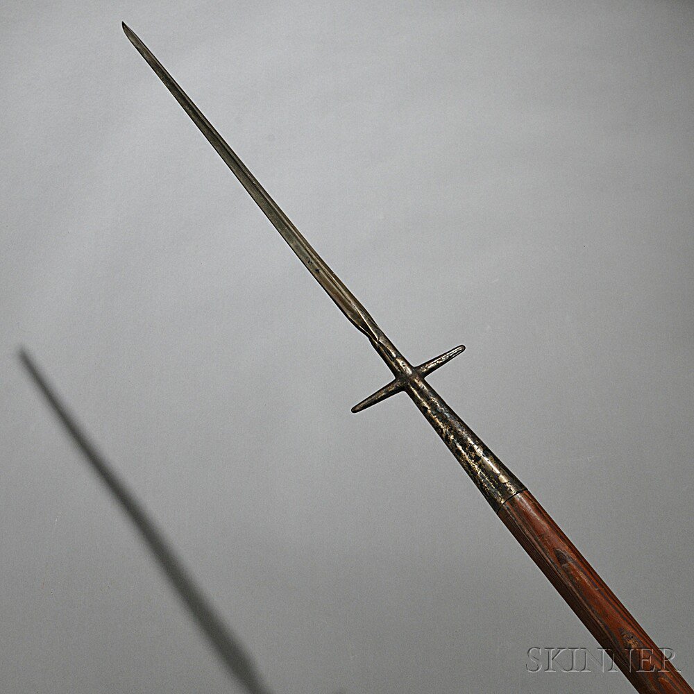 Appraisal: Confederate Bayonet-style Pike c - wooden haft with a bayonet