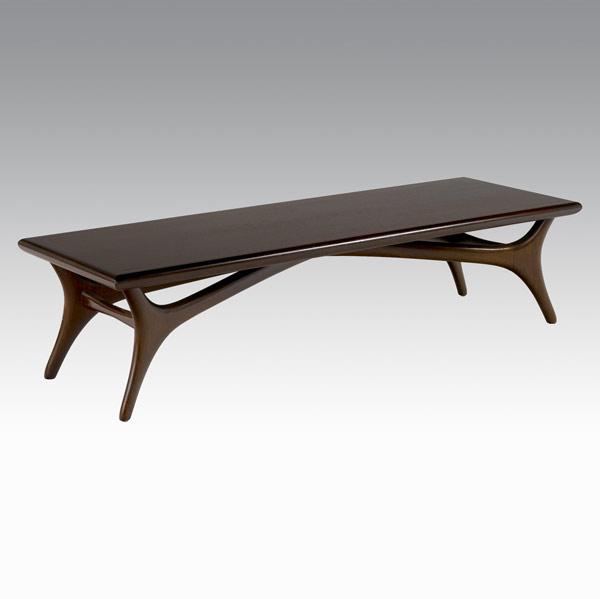 Appraisal: ADRIAN PEARSALL CRAFT ASSOCIATES Walnut coffee table on sculpted solid