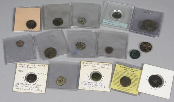 Appraisal: Group of various Roman and Byzantine coins including coins of