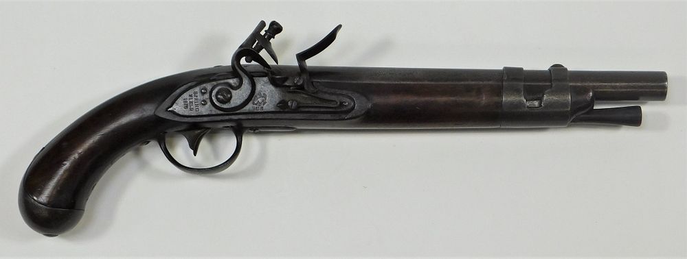 Appraisal: Springfield Model Flintlock Pistol United States C bore walnut stock