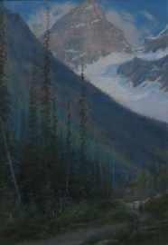 Appraisal: Morris E Cohen - The Rockies Canada Canadian Lake pastel