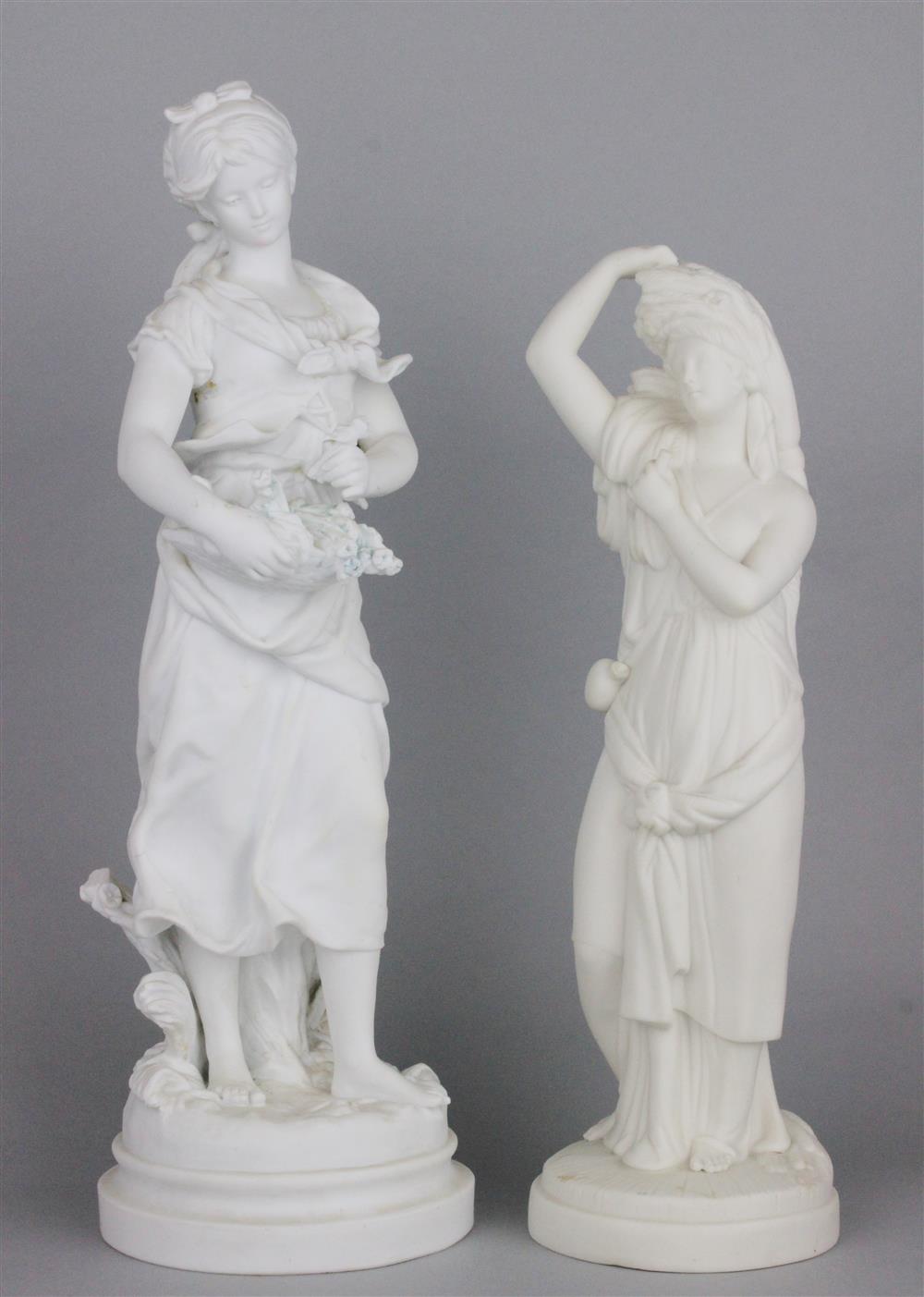 Appraisal: BENNINGTON PARIAN FIGURE ca impressed J T B at the