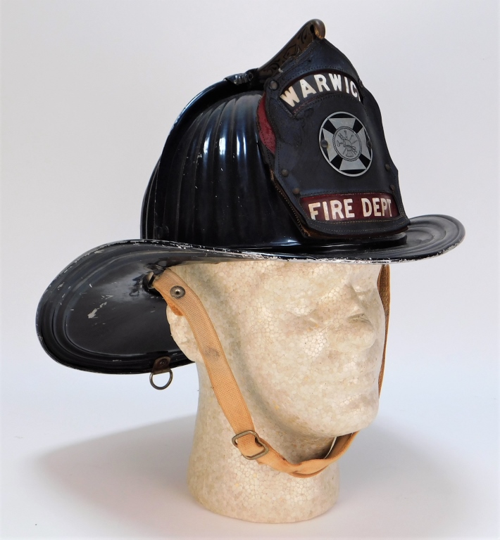 Appraisal: ANTIQUE CAIRNES BROTHERS WARWICK FIRE HELMET New JerseyEarly th CenturySculpted