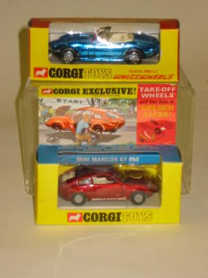 Appraisal: Toyota GT and Mini Marcos GT boxed G-E