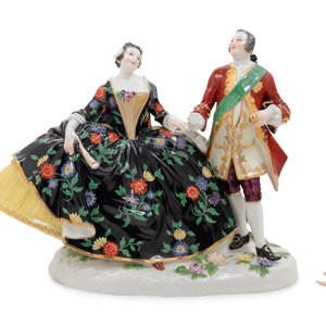 Appraisal: A Meissen Porcelain Figural Group Late th Early th Century