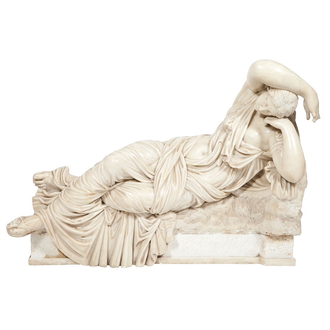 Appraisal: Continental Statuary Marble Figure of Cleopatra or the Sleeping Ariadne