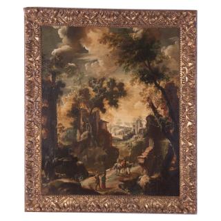 Appraisal: Italian School large painting Italian School large painting Italian School